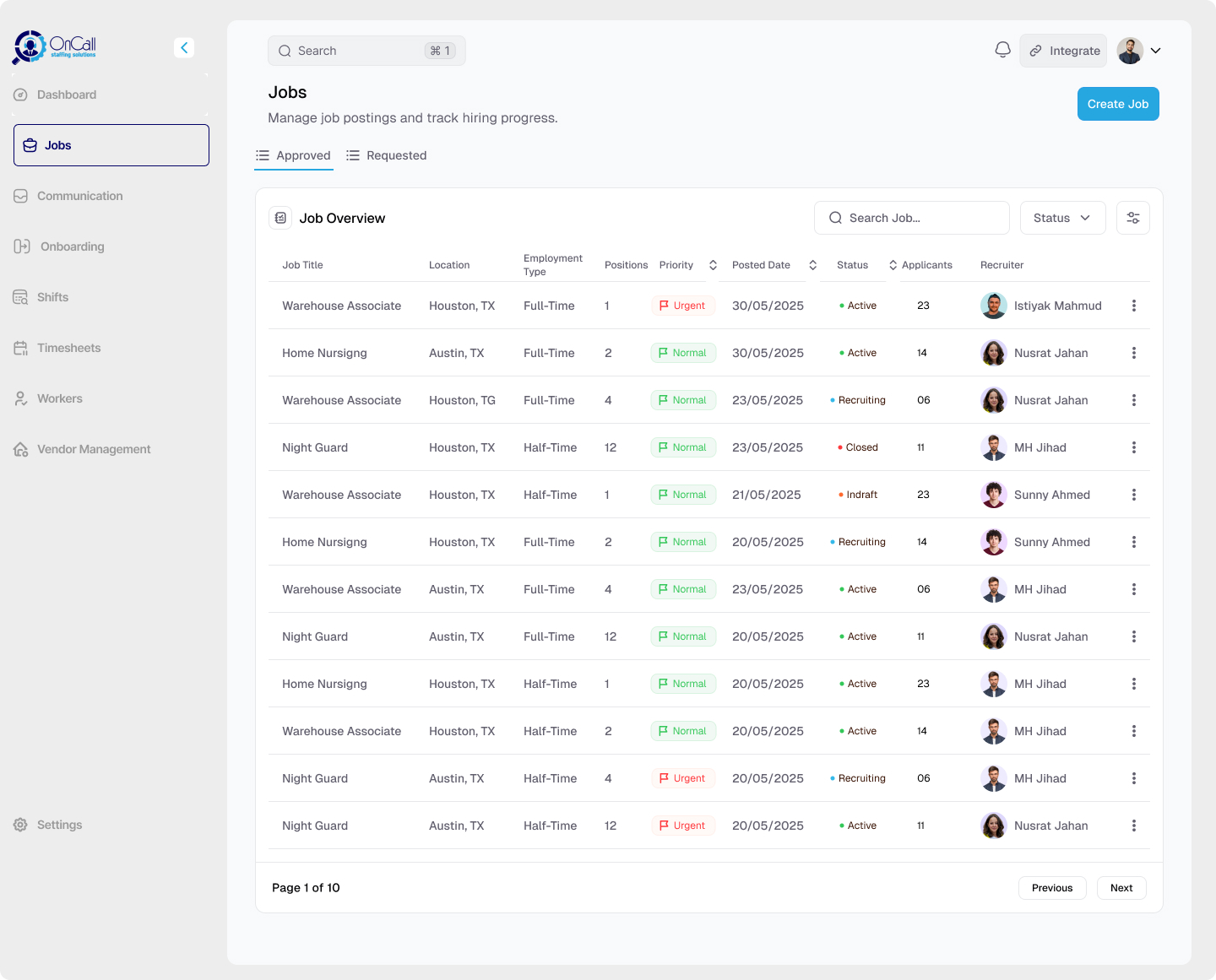 Recruiter Portal screenshot 1