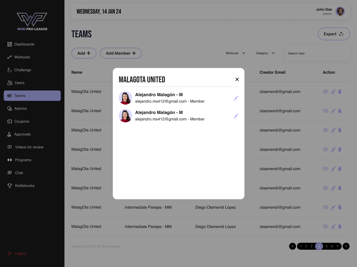 Teams & Roster Management screenshot 1